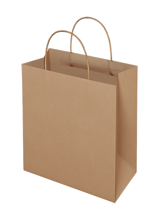 Brown Kraft Paper Take Away Bag- SMALL