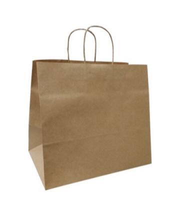 Brown Kraft Paper Takeaway Bag - LARGE