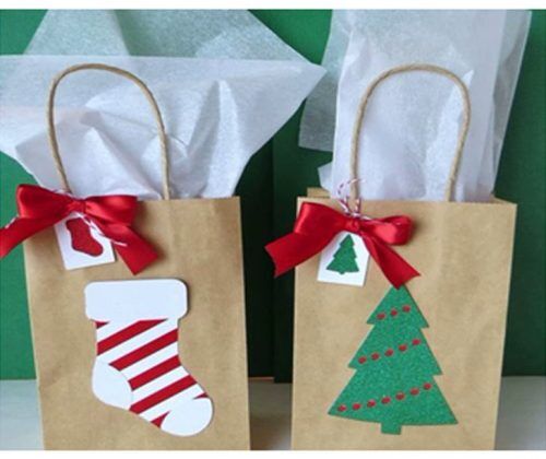 decorated xmas bags
