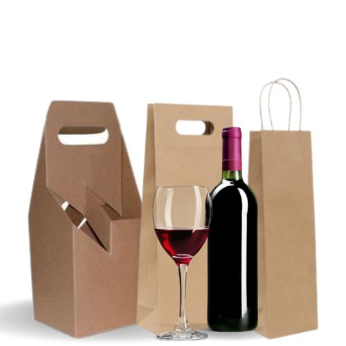 Vintage Wine Bottle Bags and Boxes
